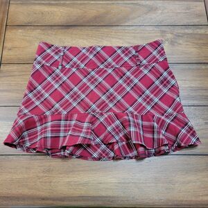 Tracy Evans Limited Mini Skirt Red Plaid - Size 9
